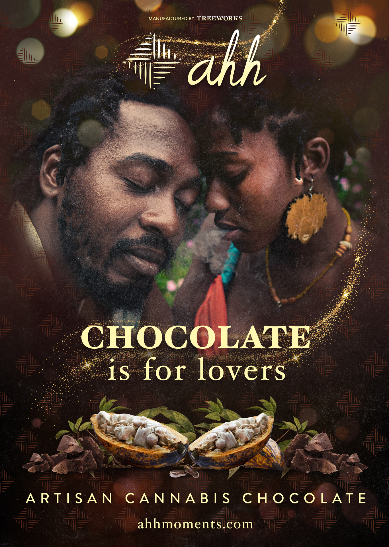Poster et visuels réseaux sociaux pour Ahh - Chocolate is for lovers. Réalisé par Loseou