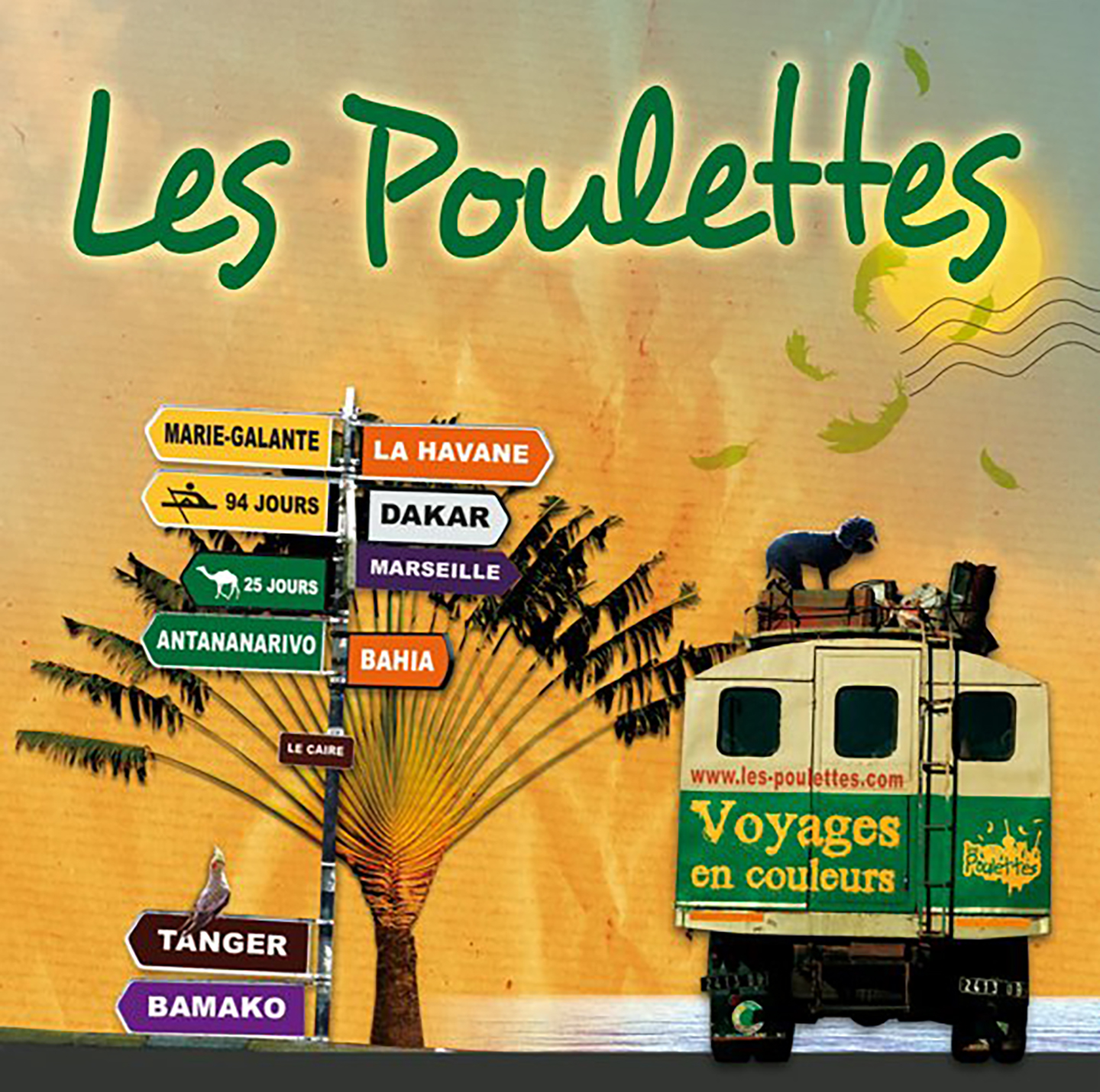 Cover de l'album Les Poulettes - Voyage en couleurs. Réalisé par Loseou