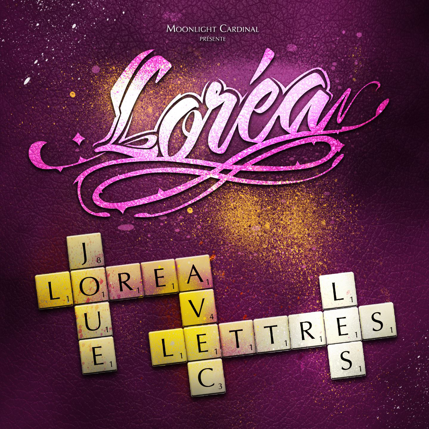 Cover de l'album de Loréa - Joue avec les lettres. Réalisé par Loseou