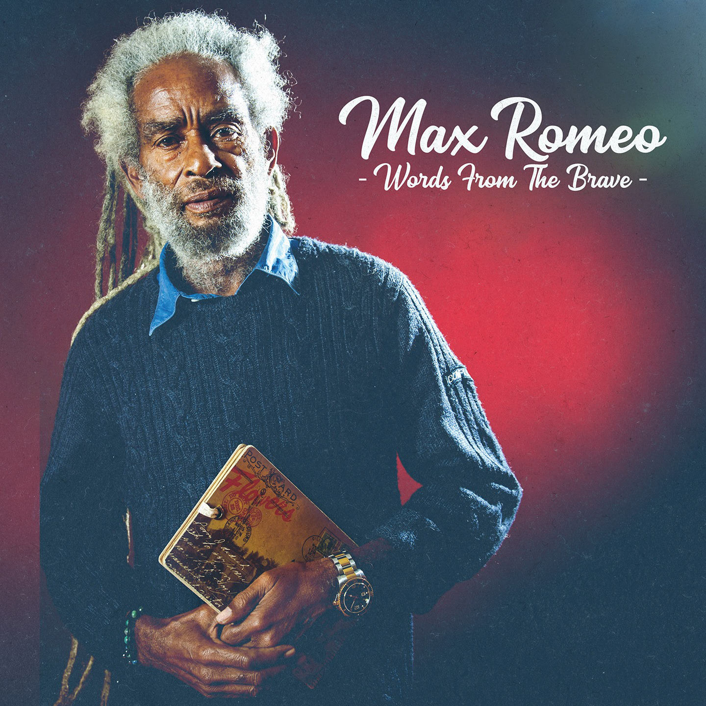 Cover de l'album de Max Romeo - Words from the Brave. Réalisé par Loseou