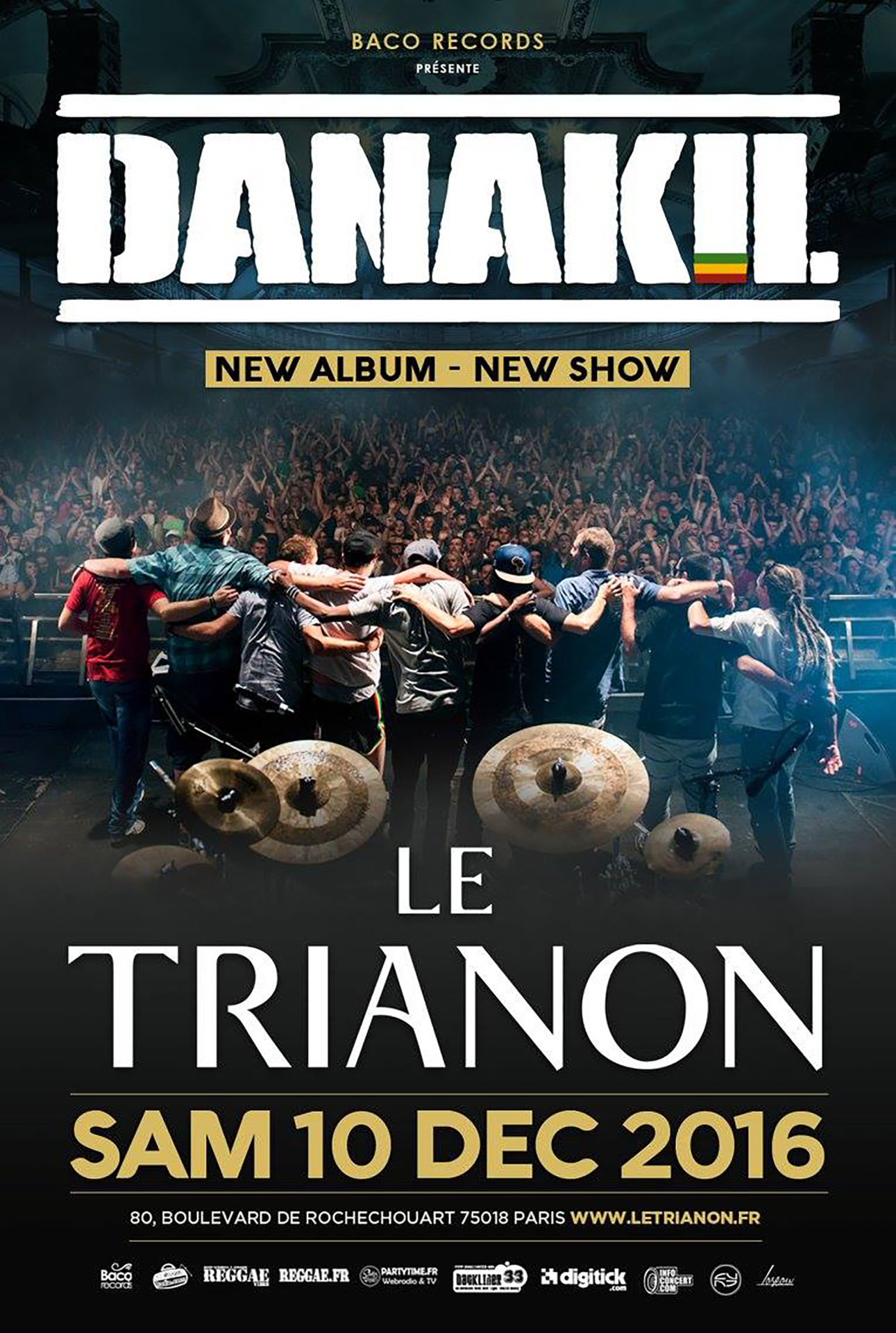 Poster et visuels réseaux sociaux pour Danakil au Trianon 2016. Réalisé par Loseou