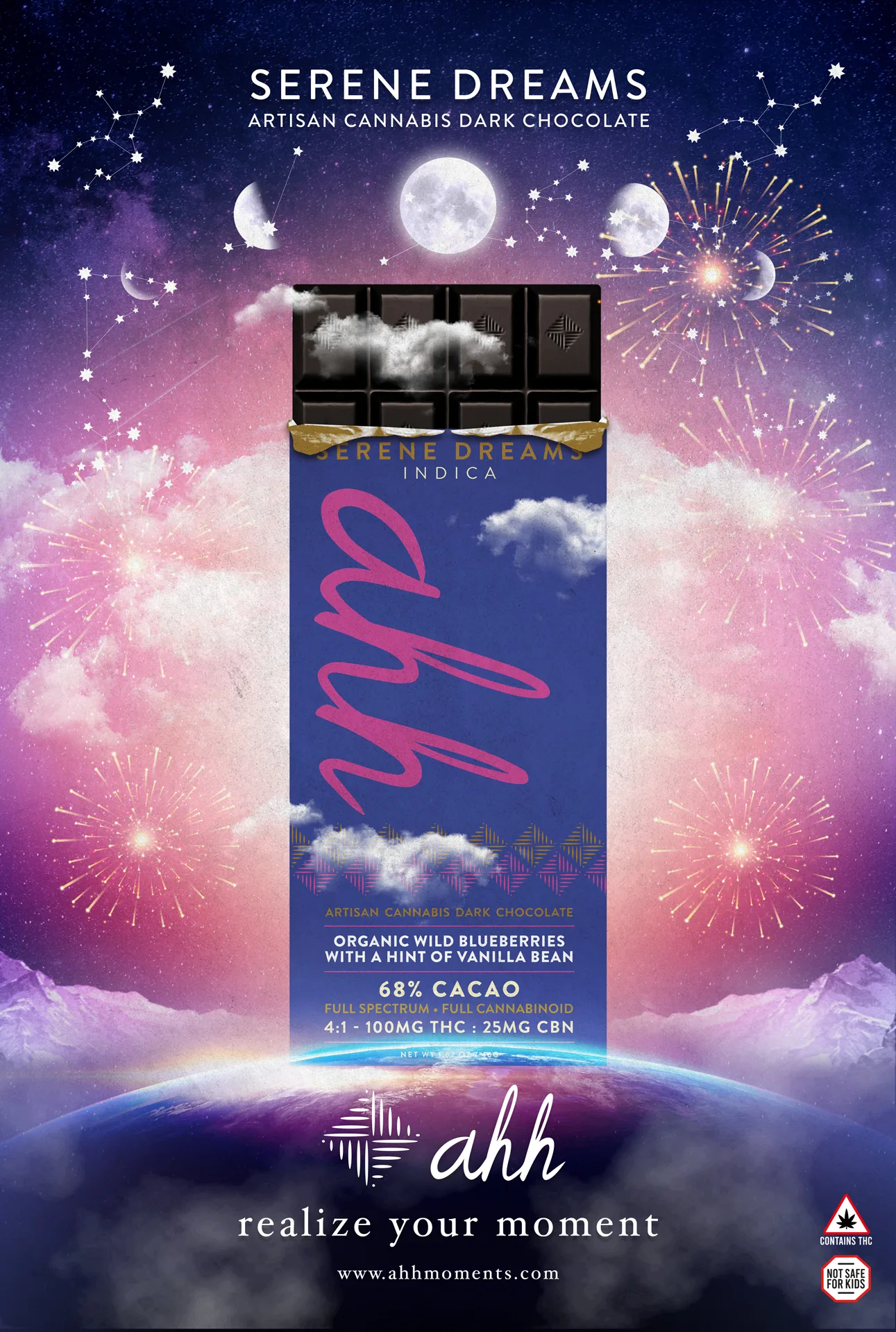 Poster packaging et visuels réseaux sociaux pour Ahh - Serene Dream . Réalisé par Loseou