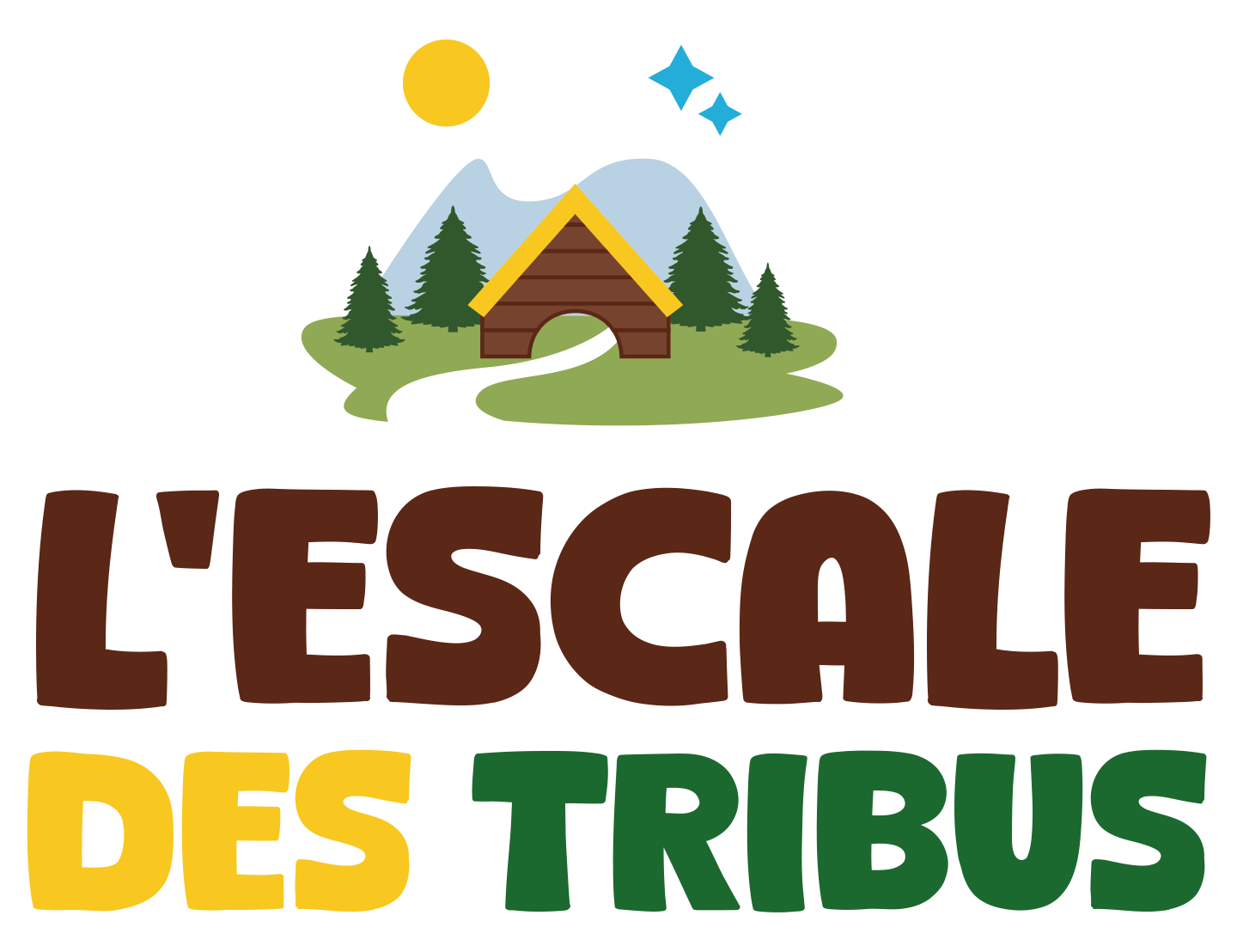 Creation de logo pour un gite de groupes l'Escale des tribus