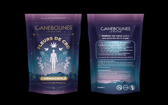 Packaging produit pour la marque Canebounes.