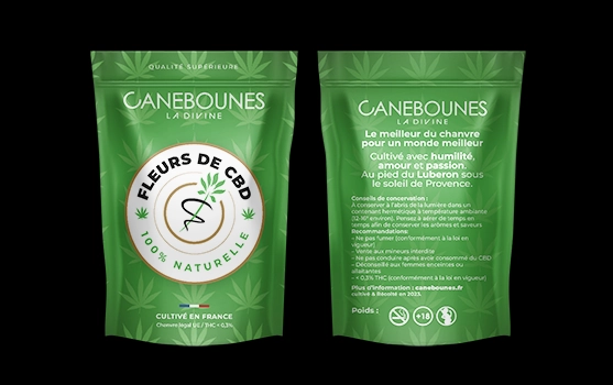 Packaging produit pour la marque Canebounes.