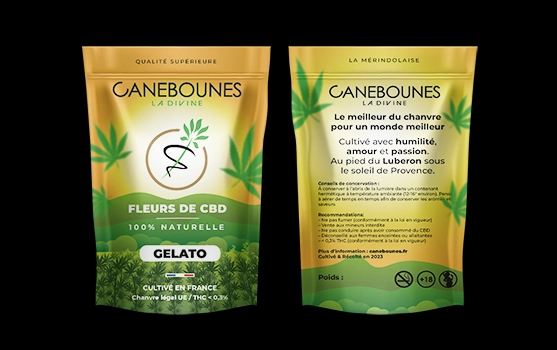 Packaging produit pour la marque Canebounes.