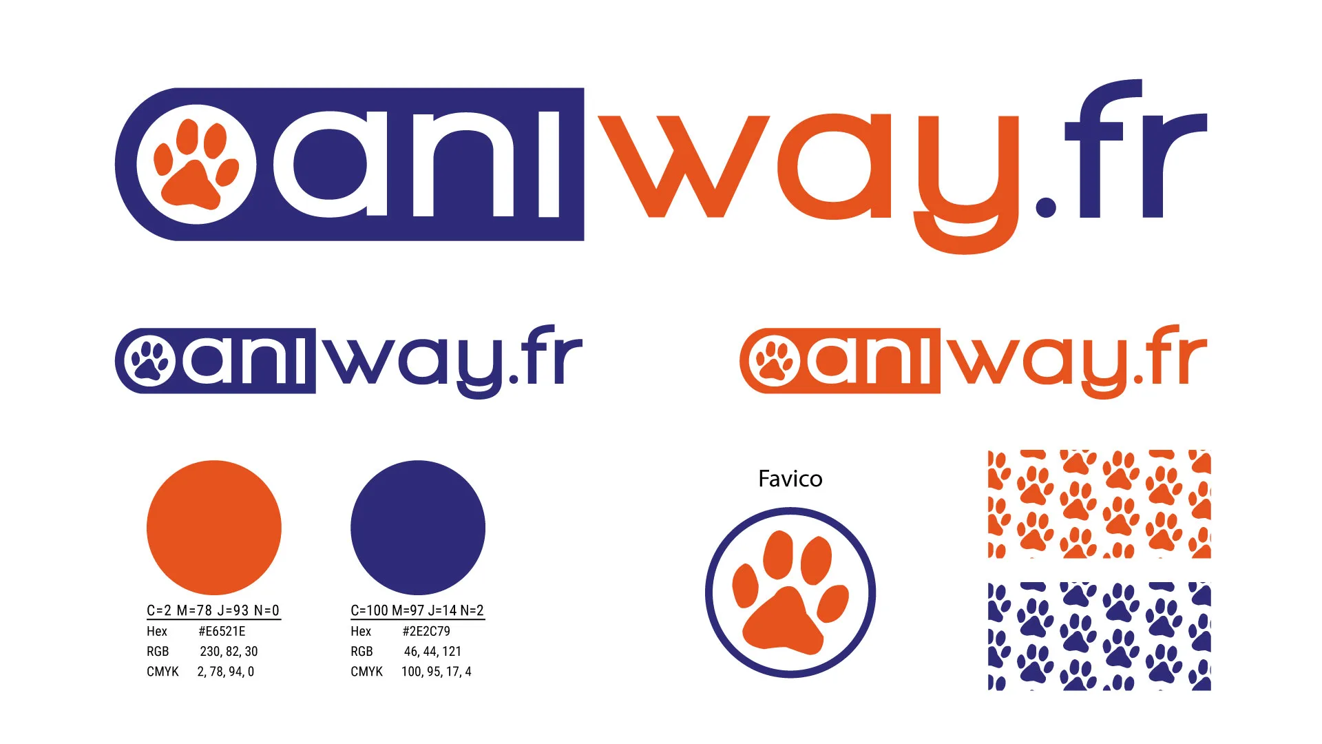 Logo et charte graphique pour la pension canine aniway.fr