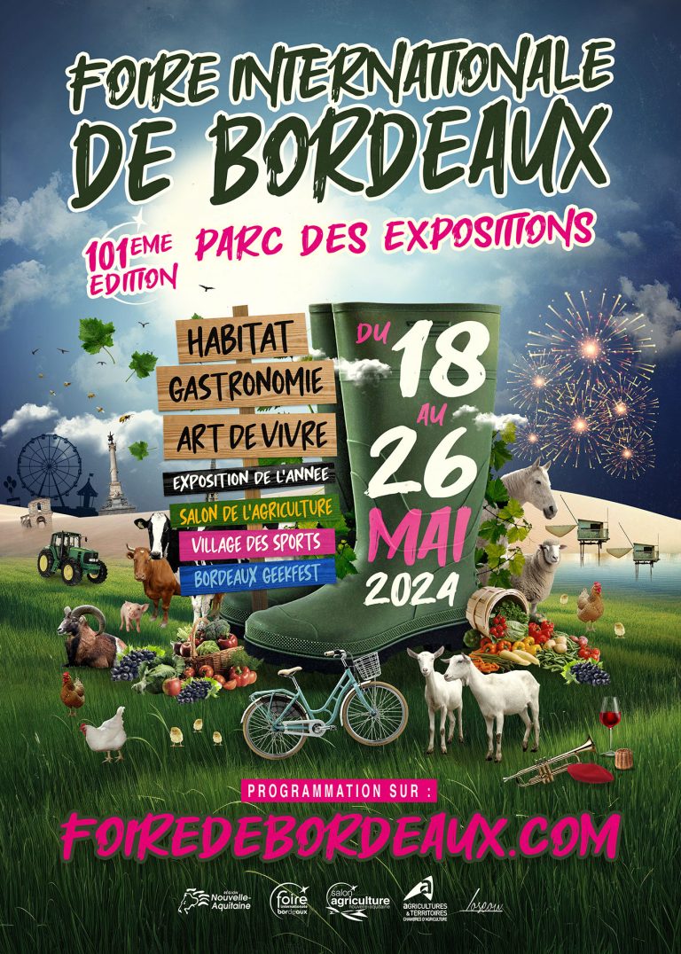 Affiche abribus pour la Foire Internationale de Bordeaux