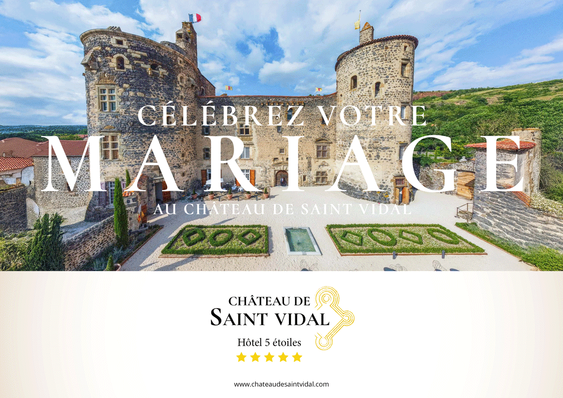 Plaquette d'entreprise Mariage au Château de Saint-Vidal