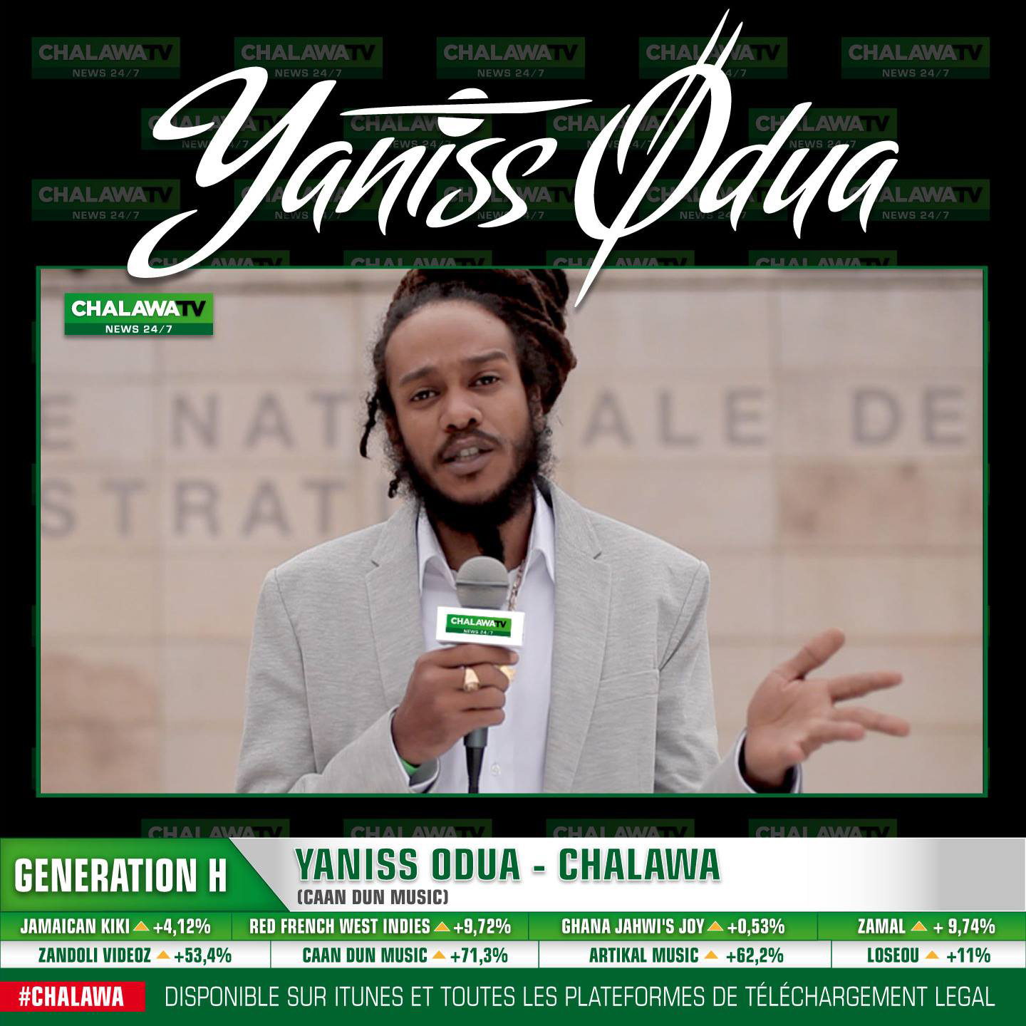 Pochette Single Yaniss Odua Chalawa Disponible en En digital