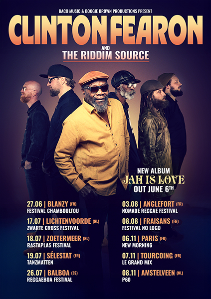 Affiche de tournée visuel réalisé par un graphiste musical Clinton Fearon (Toutes les dates de tournée)