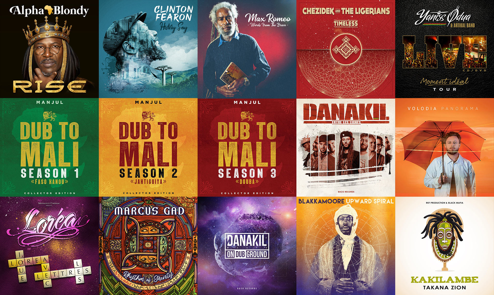 Montage des pochette d'album réalise par le graphiste musical Loseou