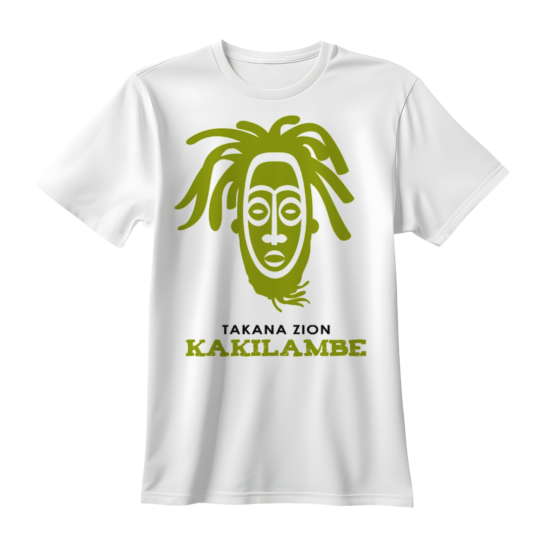 Visuel de T-Shirt réalisé par un graphiste musical : merchandising Takana Zion pour l'album Kakilambe