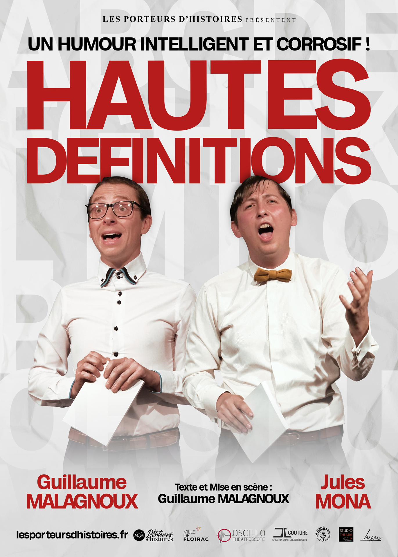 affiche spectacle théatre : Hautes Definitions