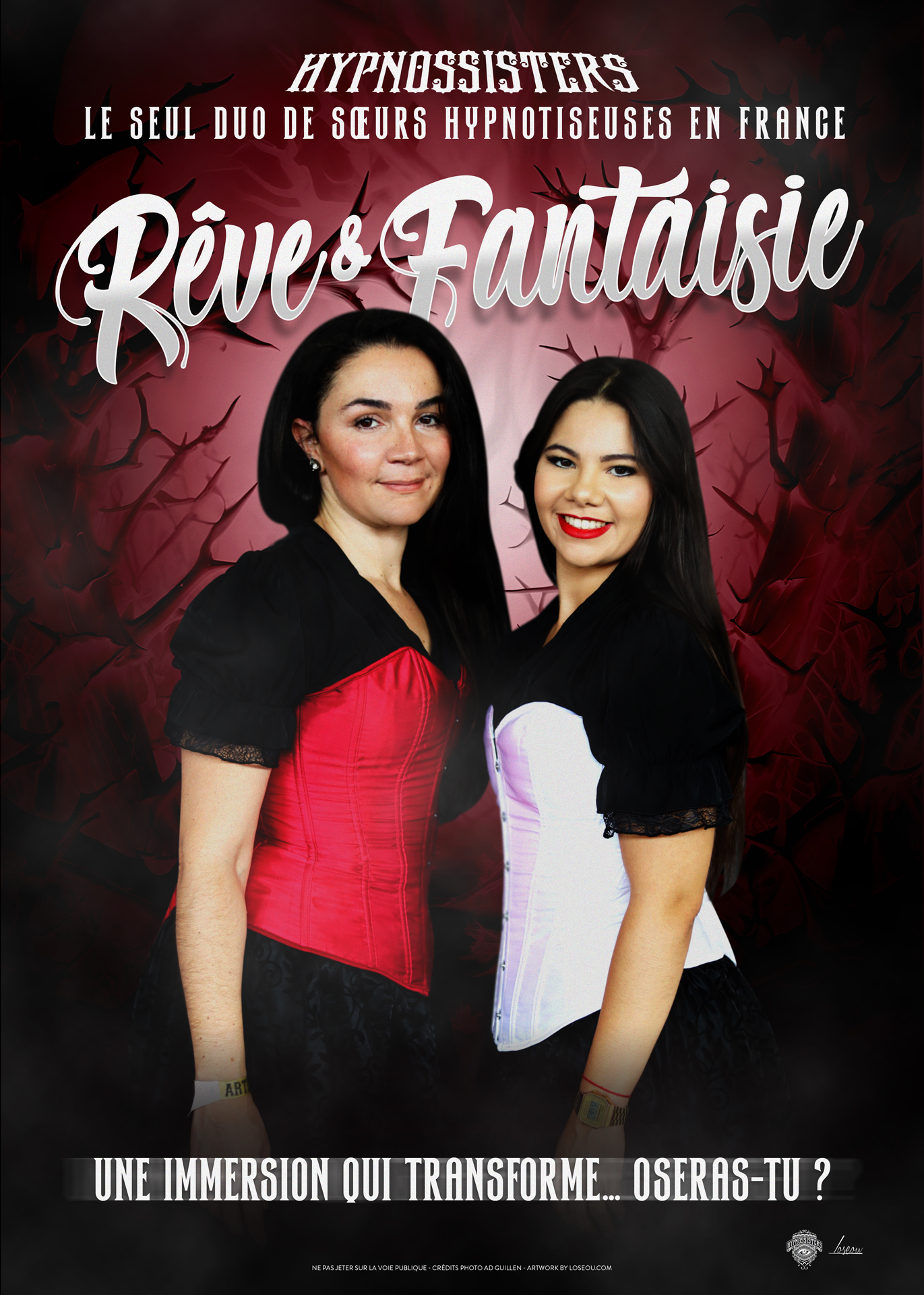 Affiche A3 pour le spectacle des Hypnossisters