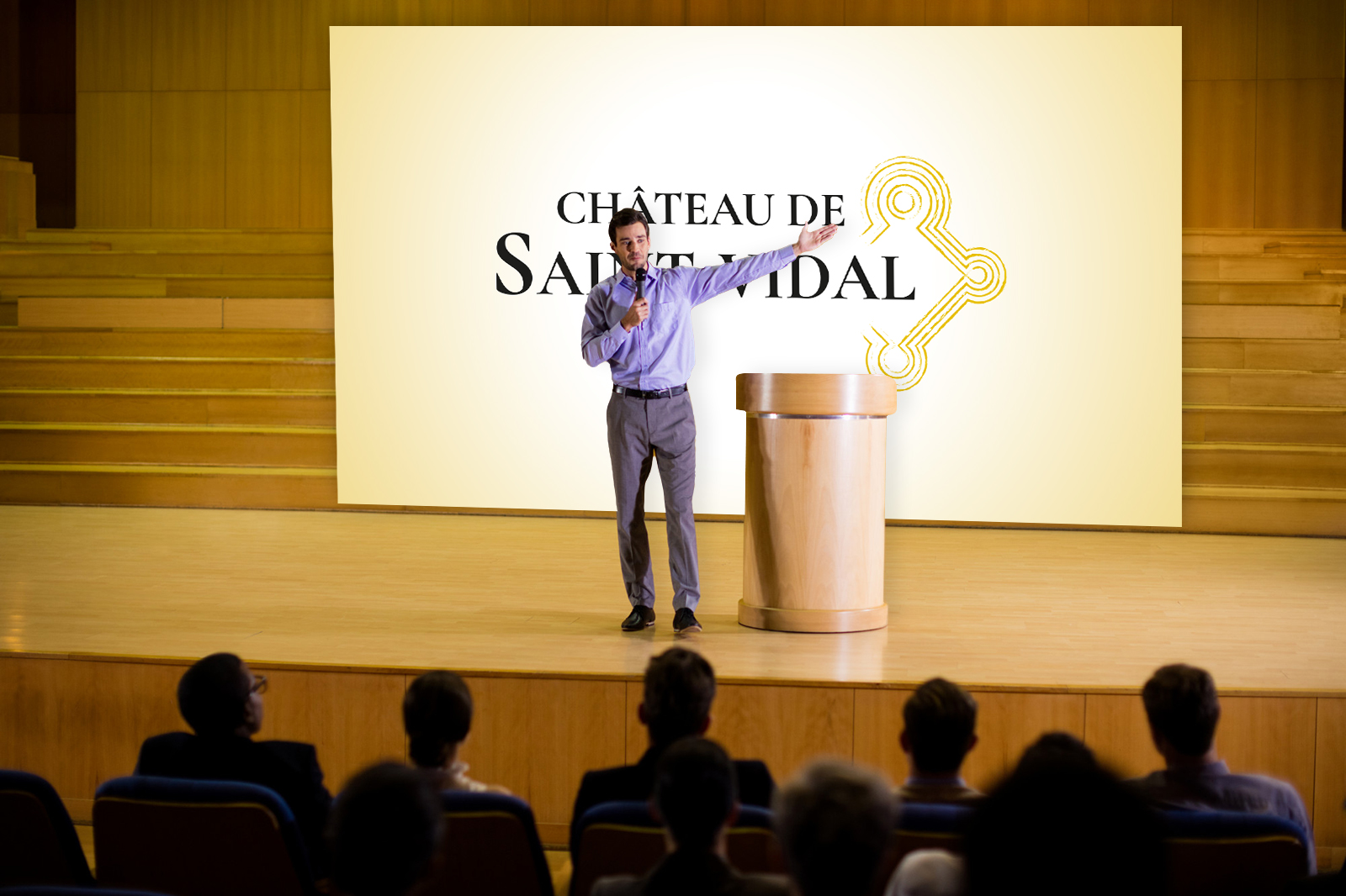 fond de scène pour conférence – visuel scénique corporate – Loseou