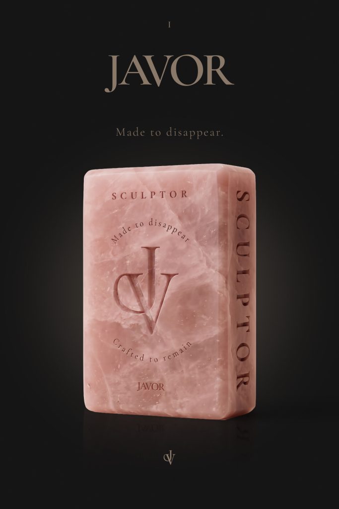 Campagne publicitaire JAVOR présentant le savon Sculptor rose