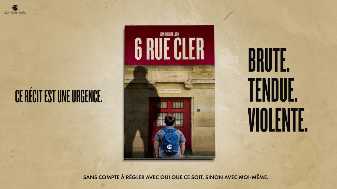 Mockup couverture de livre 6 Rue Cler avec slogan narratif et ambiance visuelle du récit autobiographique