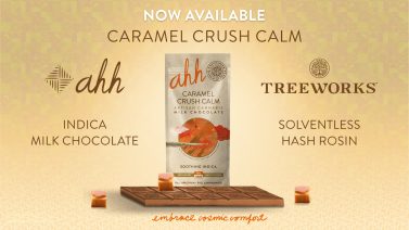 Ecran de diffusion en dispensaire Caramel Crush Calm