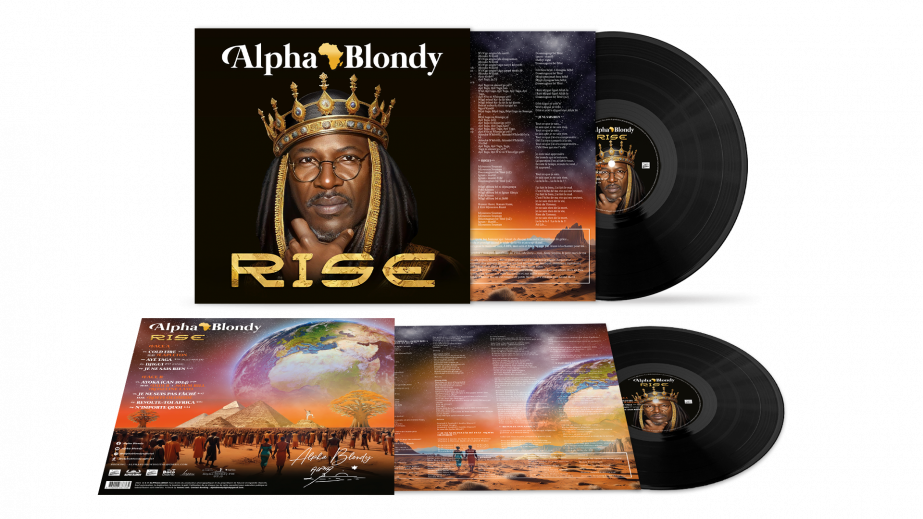 Alpha Blondy - Rise visuel réalisé par un graphiste musical : packaging vinyle, digipack et version digitale