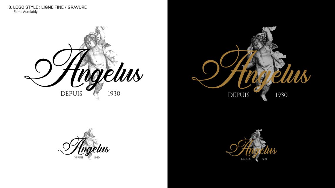 Style de logo ligne fine / gravure