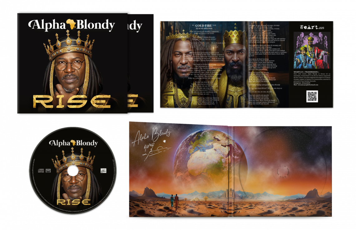 CD-Alpha-Blondy-Rise Digipack et livret 12 pages Alpha Blondy Rize
