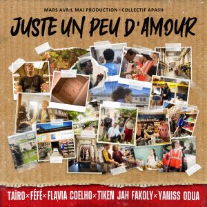 Pochette album collage narratif reggae engagé – Juste un peu d’amour