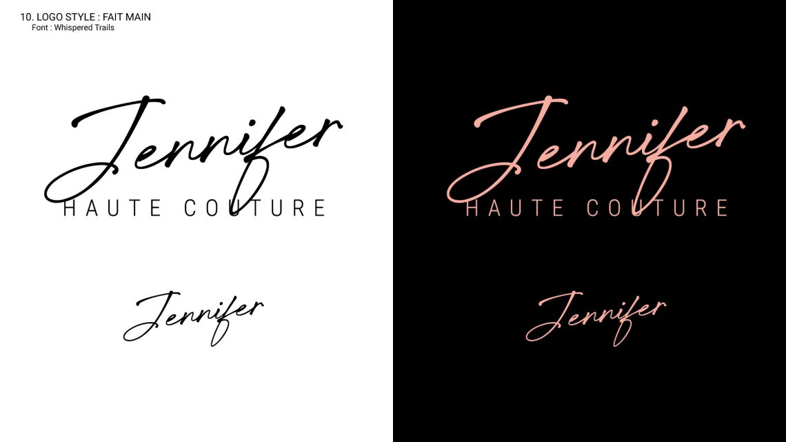 Logo typographique en écriture manuscrite de style signature évoquant l’élégance et le côté artisanal