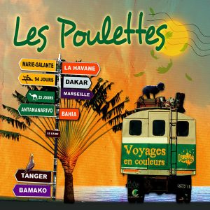 Les-Poulettes—Voyage-en-Couleurs Pochette Album Les Poulettes Voyage en couleur Disponible en Vinyle et Digital