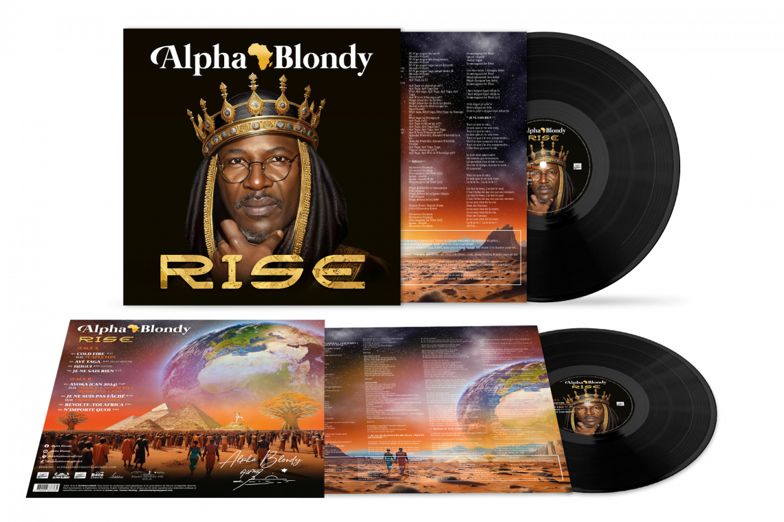 LP-Alpha-Blondy-Rise Vinyle et sous pochette Alpha Blondy Rize