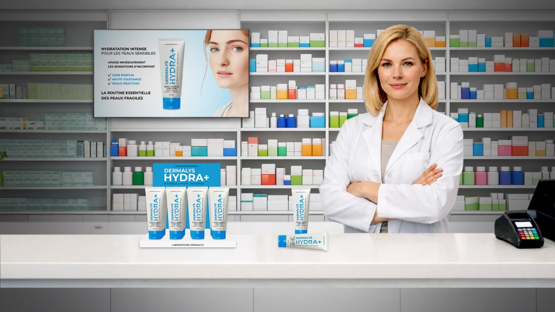 Intégration d’une PLV digitale en pharmacie avec écran d’information en point de vente