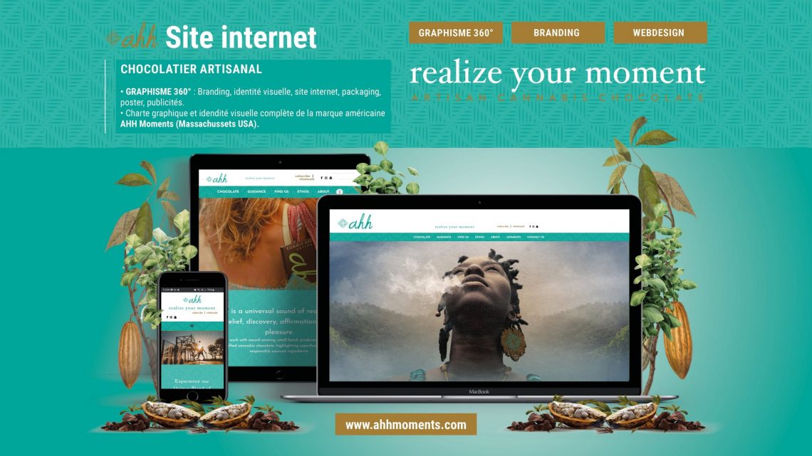 Site internet pour la marque américaine Ahh Moments