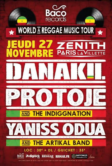 Poster et visuels réseaux sociaux pour Baco Music - World Reggae Music Tour. Réalisé par Loseou