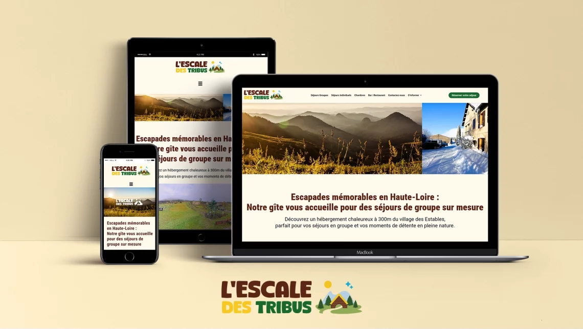 Aperçu du site internet escaledestribus.com sur différents supports