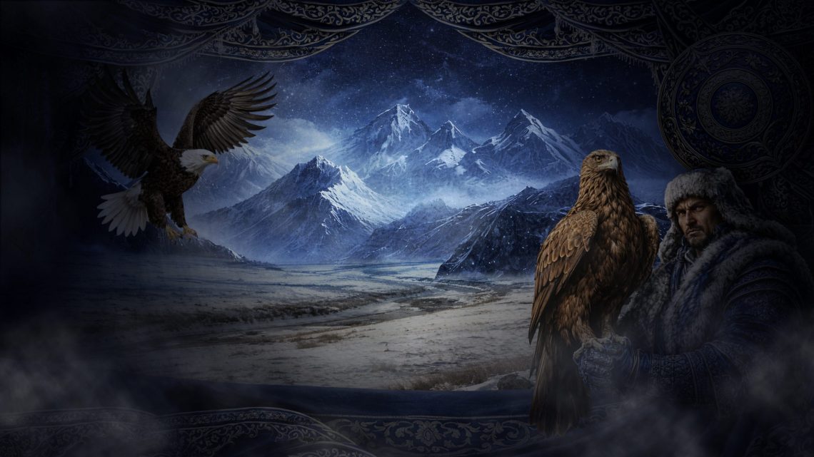 Univers de marque Altaï inspiré des montagnes et de l’aigle pour un branding et packaging de luxe de spiritueux