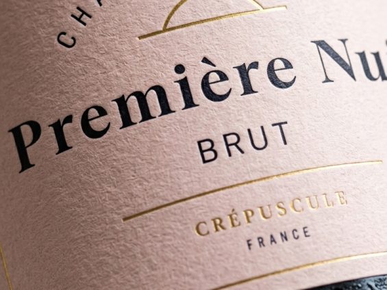 Zoom sur l’étiquette champagne Crépuscule