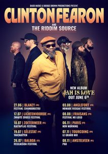 Affiche de tournée visuel réalisé par un graphiste musical Clinton Fearon (Toutes les dates de tournée)