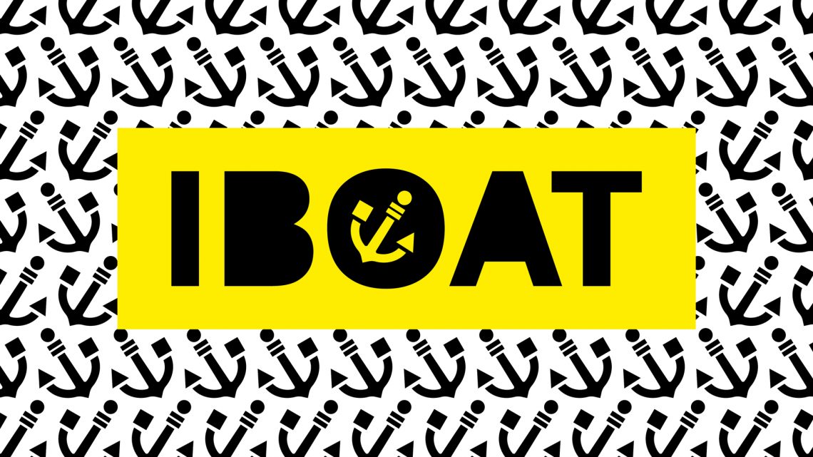 Charte graphique IBOAT : code couleur et motifs graphiques, exemple concret de création d’identité visuelle.
