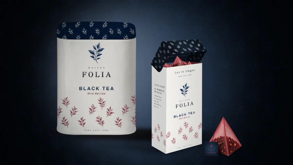 Création packaging thé aux fruits rouges