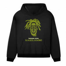 Visuel de hoodies réalisé par un graphiste musical : merchandising Takana Zion pour l'album Kakilambe