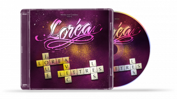 Loréa - Joue avec les Lettres, visuel réalisé par un graphiste musical : packaging CD Cristal et version digitale
