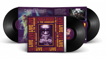 Pablo Moses LIVE, visuel réalisé par un graphiste musical : packaging vinyle, digipack et version digitale