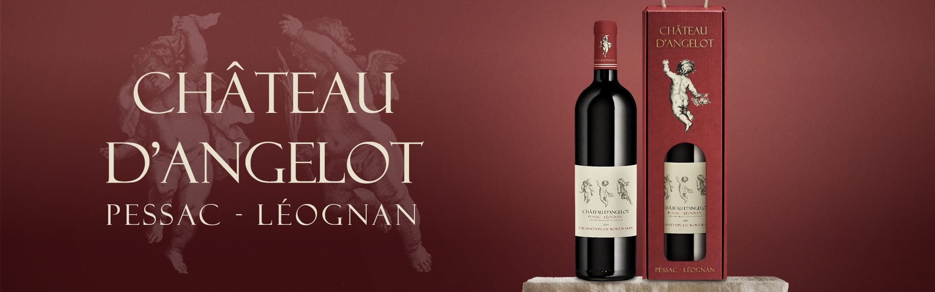 Packaging vin et emballage bouteille de vin sur mesure pour domaine viticole Château d’Angelot Pessac-Léognan