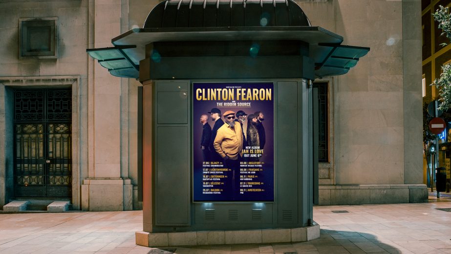 Création de l’affiche de tournée 2025 pour Clinton Fearon