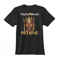 Visuel de t-shirt réalisé par un graphiste musical : merchandising Alpha Blondy pour l'album Rise